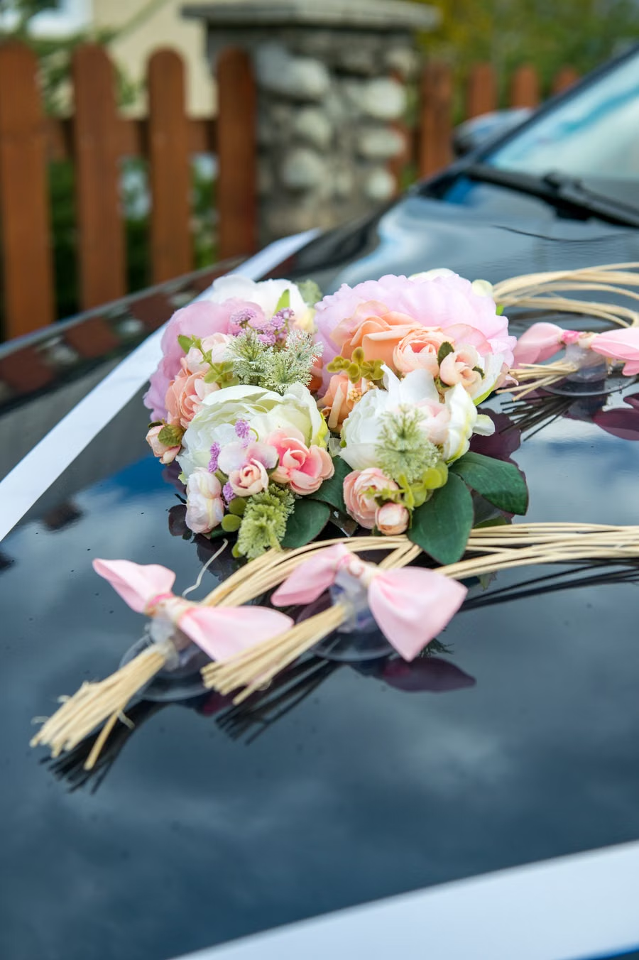 Wedding car decorated for a function